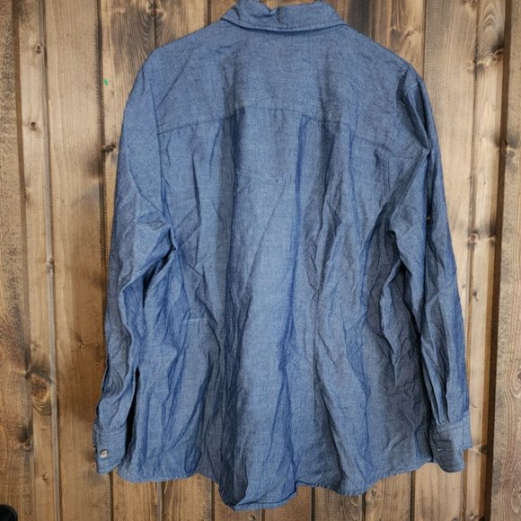 Edwards Long‎ Sleeve Button Up Denim Shirt - Picture 3 of 3